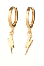 pendientes rayo dorado